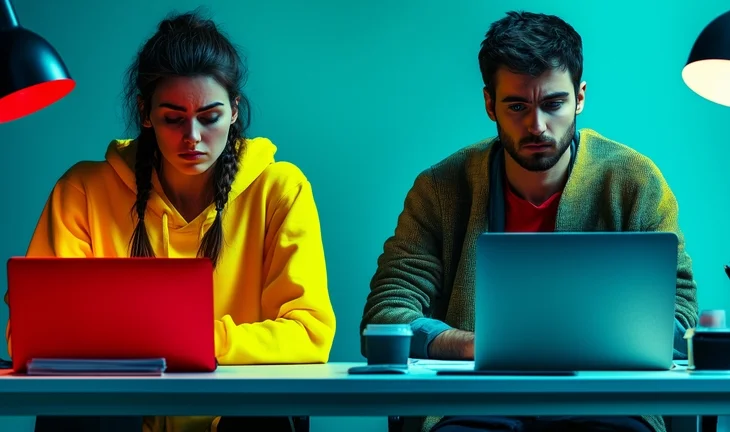 Software engineers in a startup office