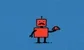 French robot holding croissant